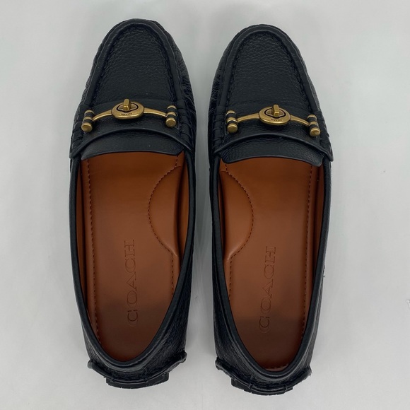 COACH Women's Crosby Driver Turnlock Pebbled Loafer Flats (Pre-owned) - Picture 6 of 16